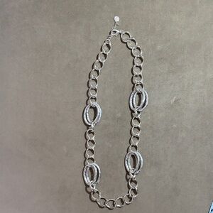 Elegant Silver Chain Necklace - Large links